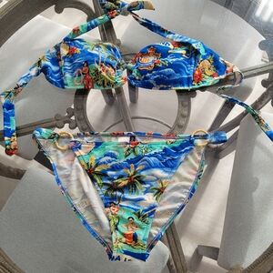 Ralph Lauren tropical print Bikini size large NWOT